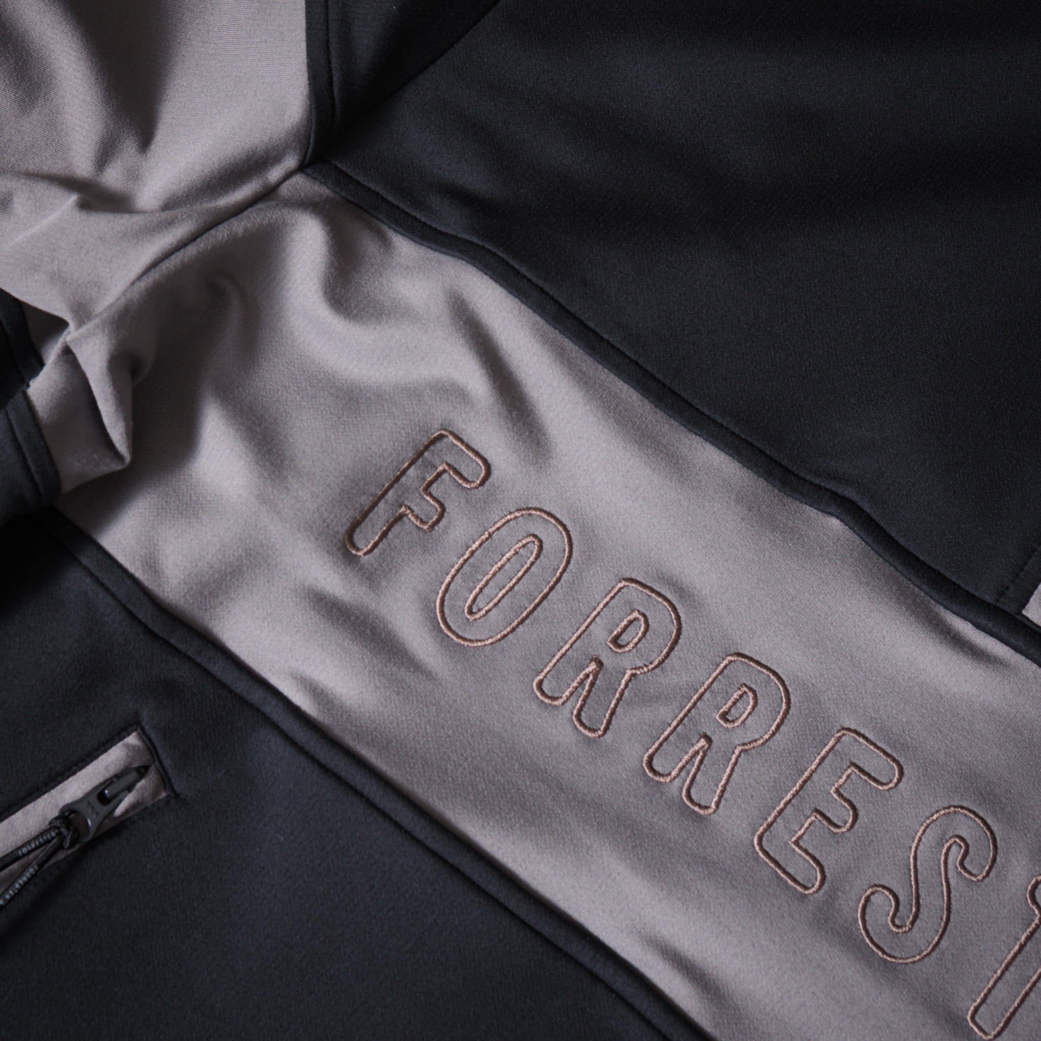 French Terry Quarter Zip - Jet Black/Brushed Nickel