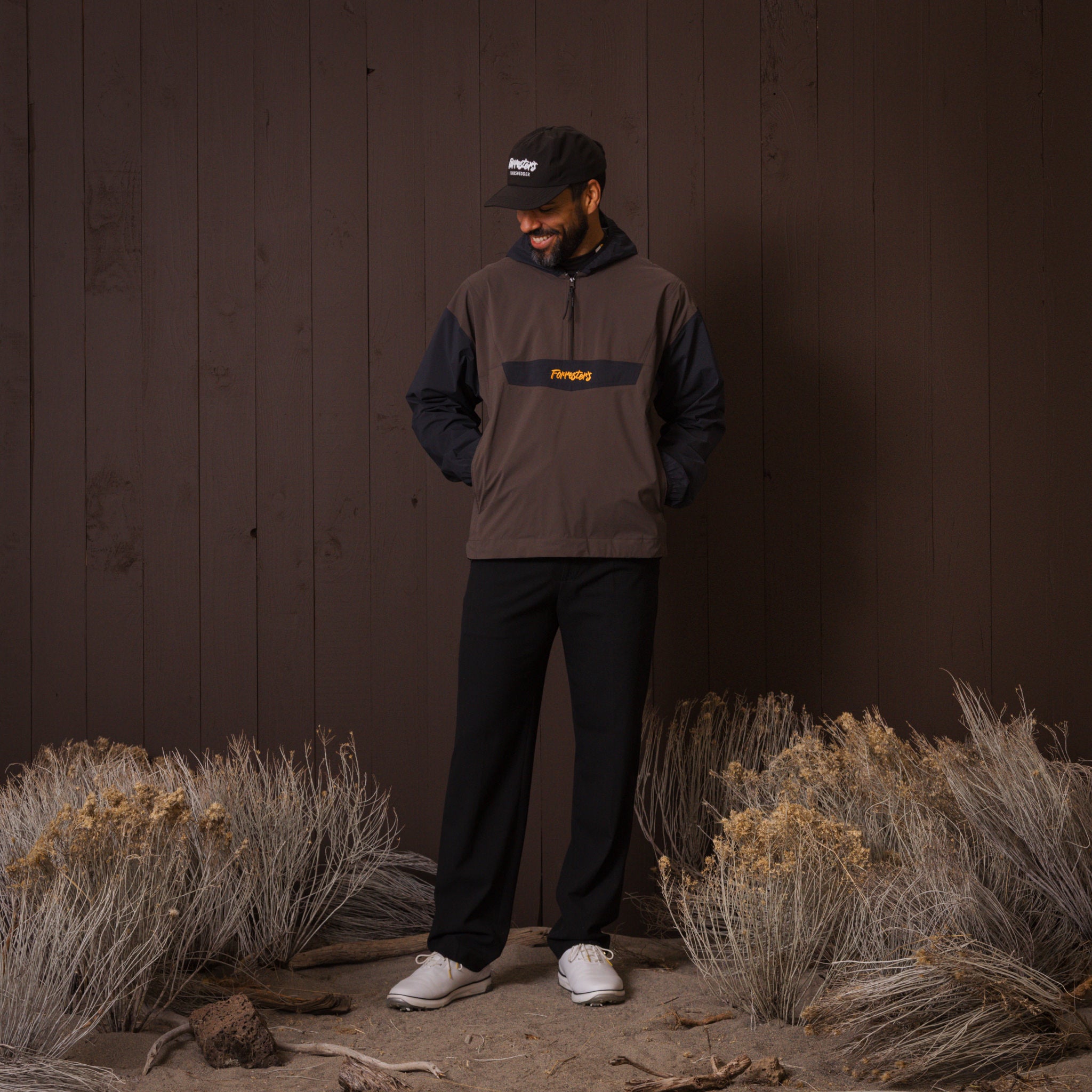 Packable Rain Jacket - Timber Brown/Jet Black