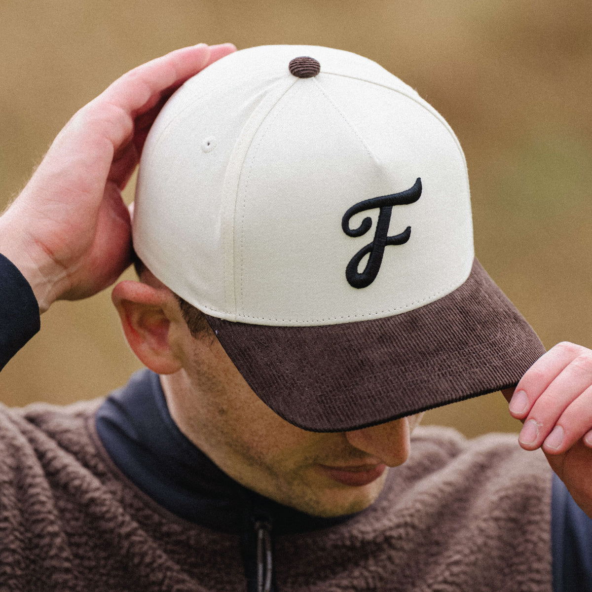 Monotype F Snapback - Bone White/Timber Brown
