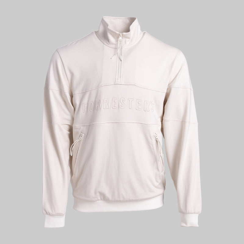 French Terry Quarter Zip - Bone White