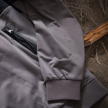 French Terry Quarter Zip - Brushed Nickel/Jet Black