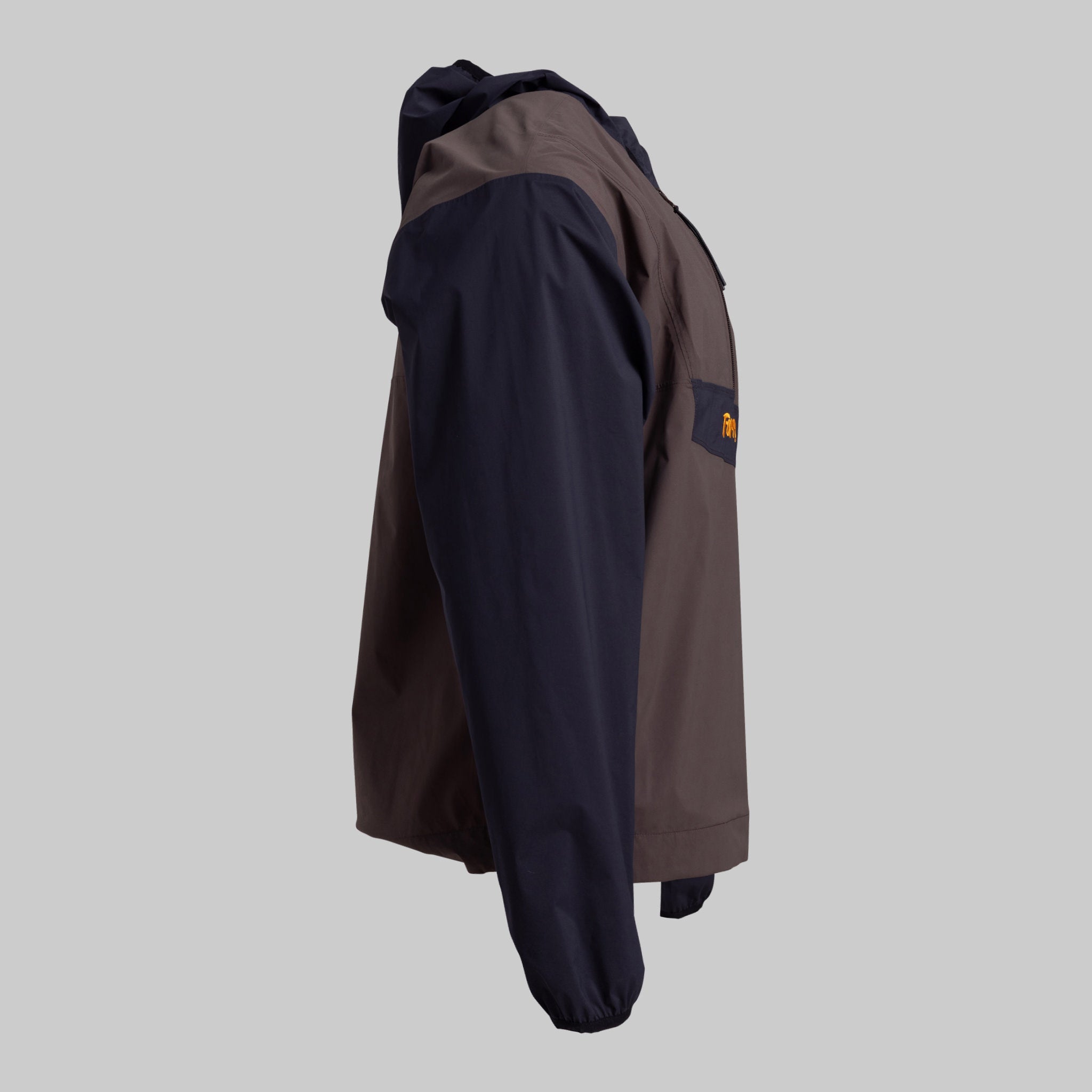 Packable Rain Jacket - Timber Brown/Jet Black