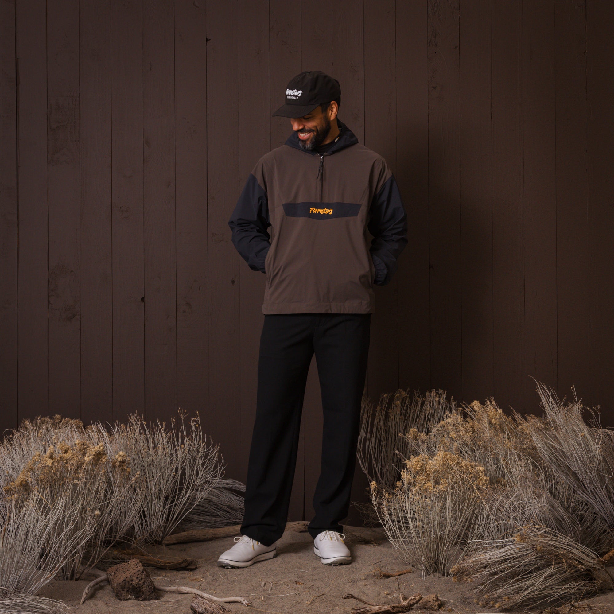 Packable Rain Jacket - Timber Brown/Jet Black