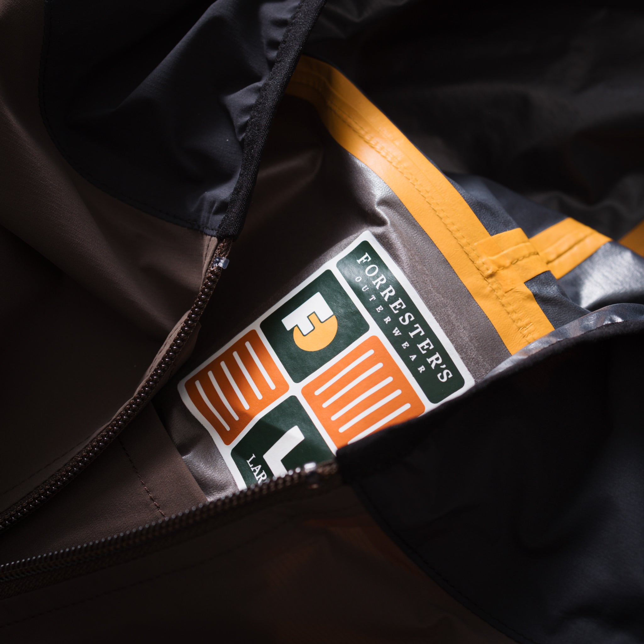 Packable Rain Jacket - Timber Brown/Jet Black