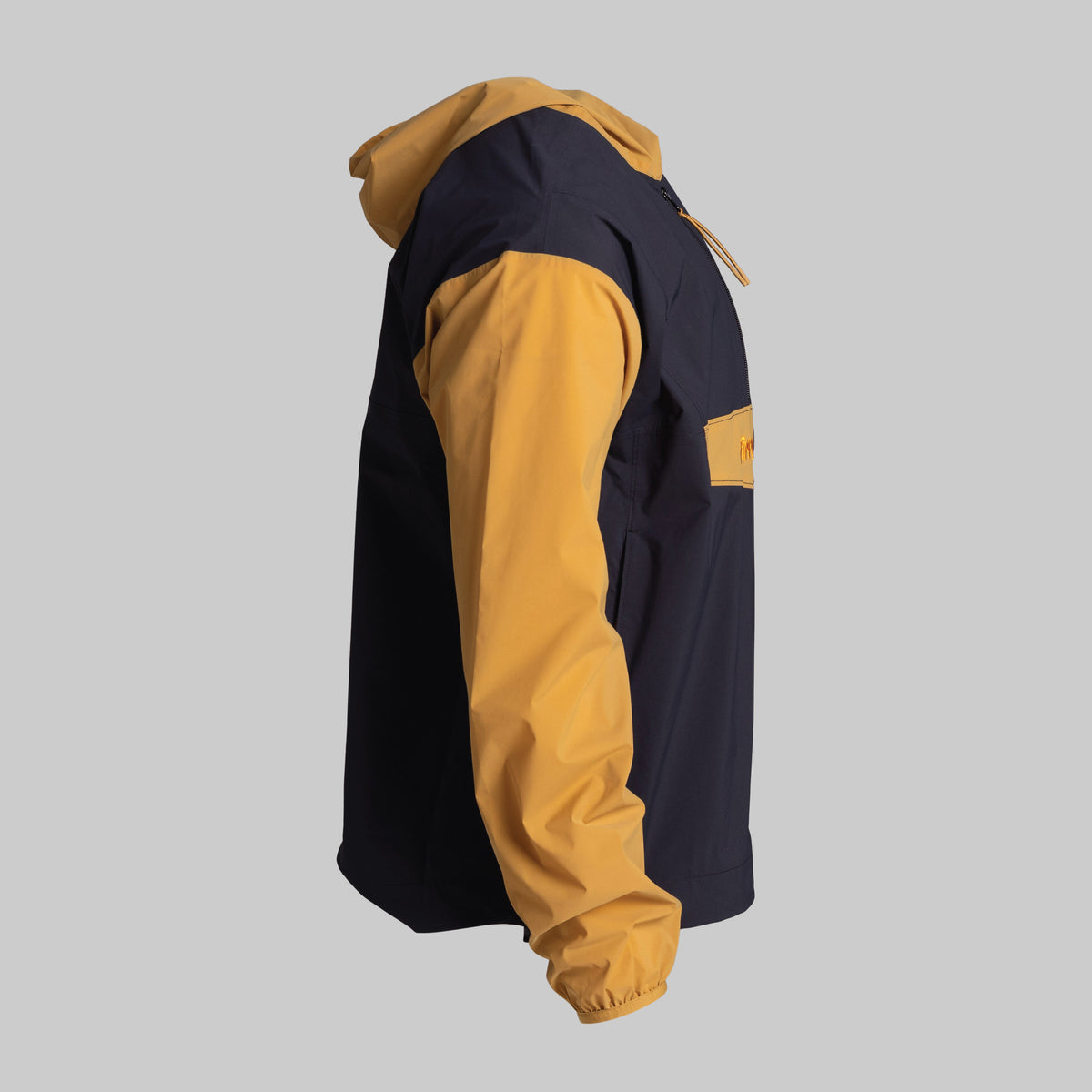 Packable Rain Jacket - Jet Black/Wheat
