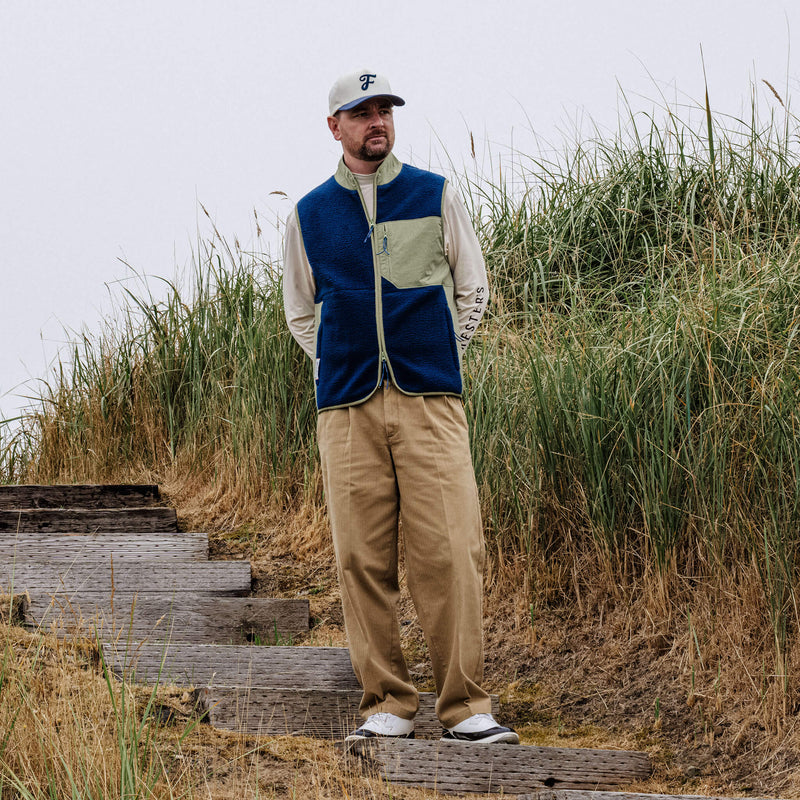 Fleece Vest - Pageant Blue/Loden Green