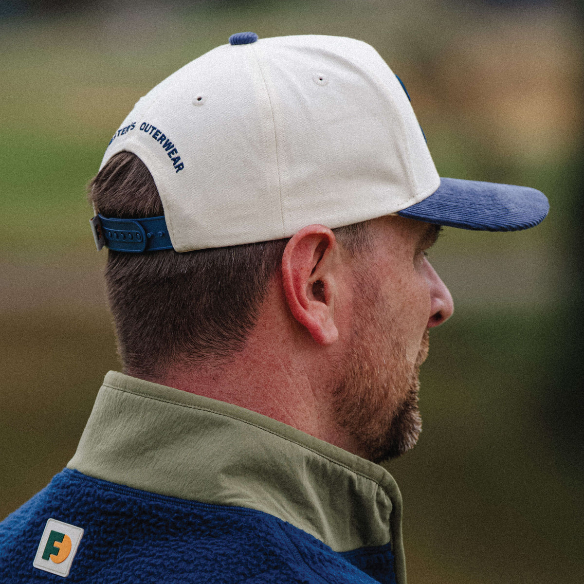 Monotype F Snapback - Bone White/Dutch Blue